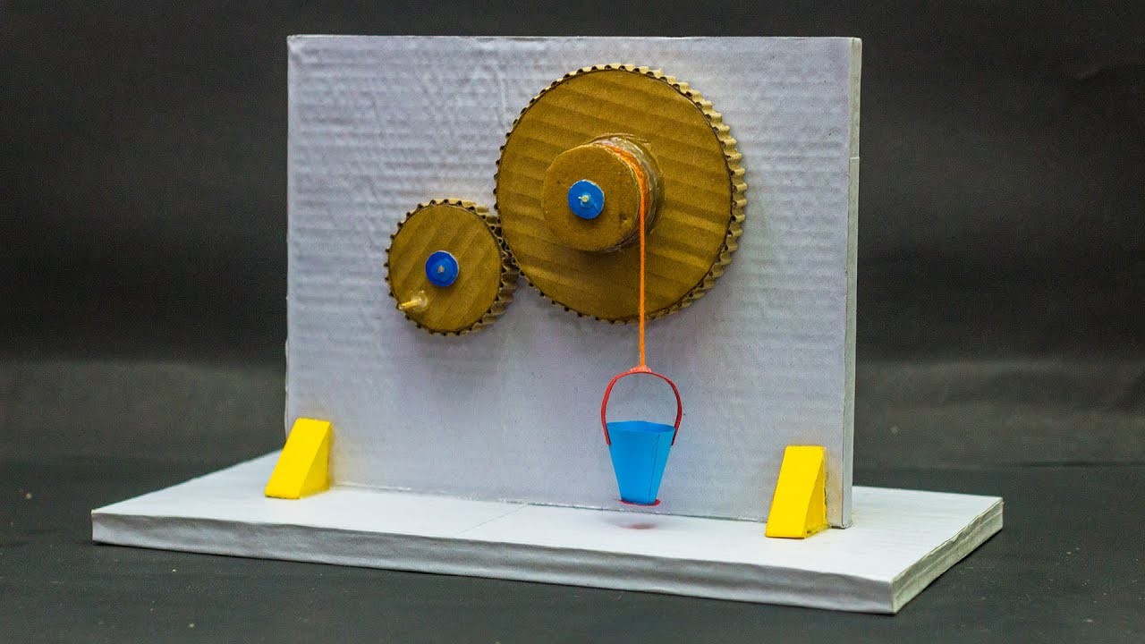 Figure 2: Working Model Setup, Scientific Diagram & Project Prototype for Gear Train Compound Speed Reduction Working Model