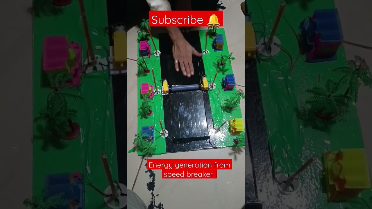Figure 3: Working Model Setup, Scientific Diagram & Project Prototype for Generation Of Electricity Using Speed Breaker