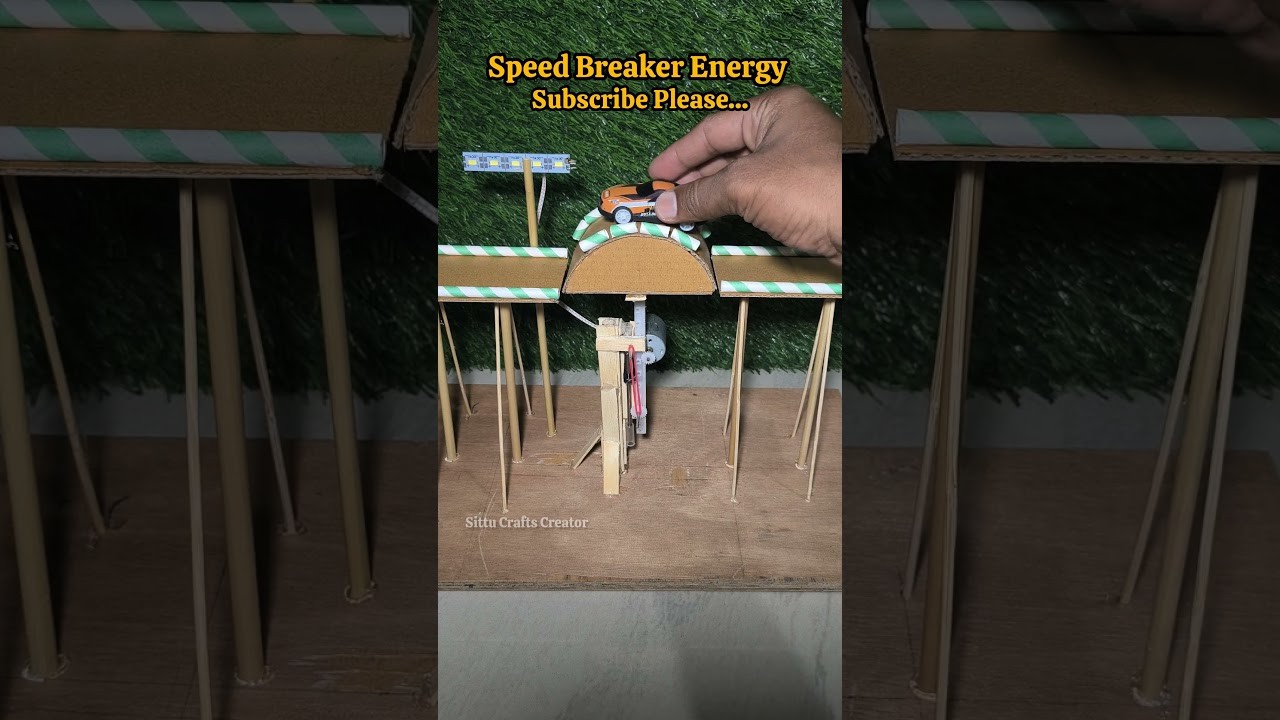 Figure 4: Working Model Setup, Scientific Diagram & Project Prototype for Generation Of Electricity Using Speed Breaker