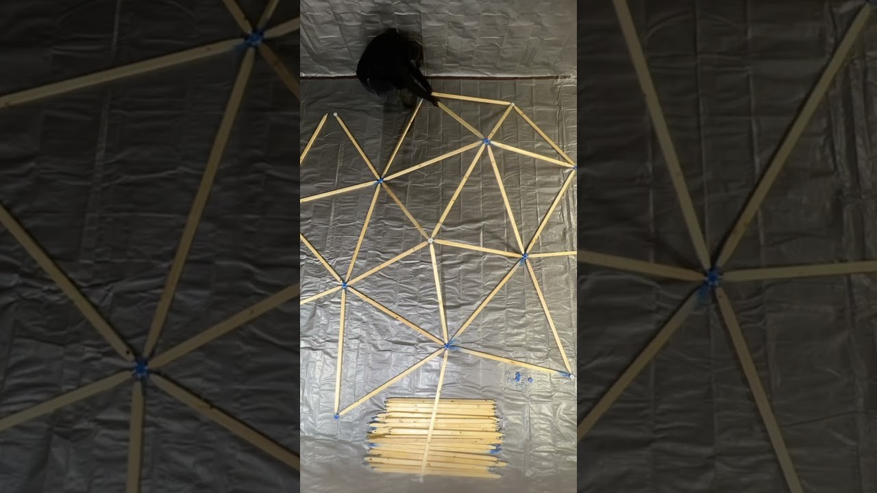 Figure 1: Working Model Setup, Scientific Diagram & Project Prototype for Geodesic Dome Icosahedral Strut Node Assembly Model