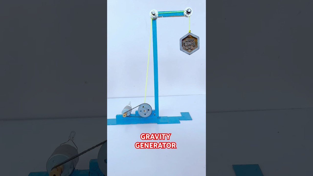 Figure 3: Working Model Setup, Scientific Diagram & Project Prototype for Gravity Light Falling Weight LED Generator Model