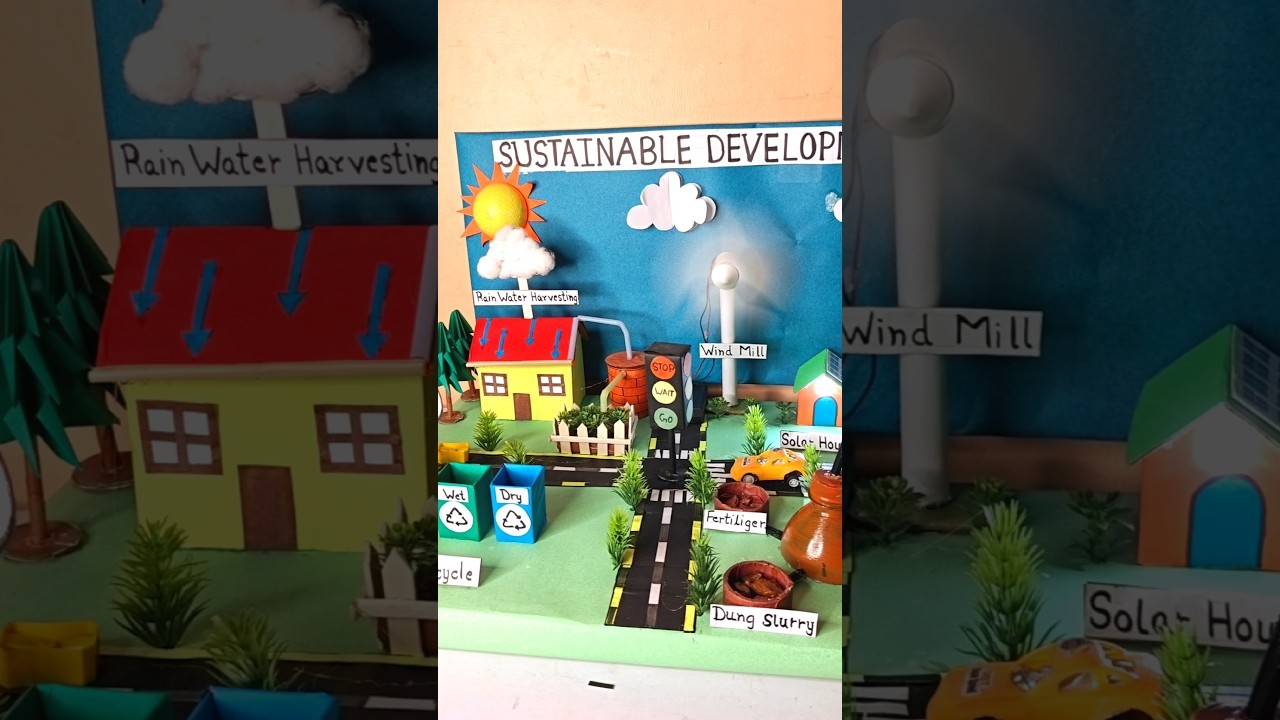 Figure 1: Working Model Setup, Scientific Diagram & Project Prototype for Green City Working Model Science Exhibition