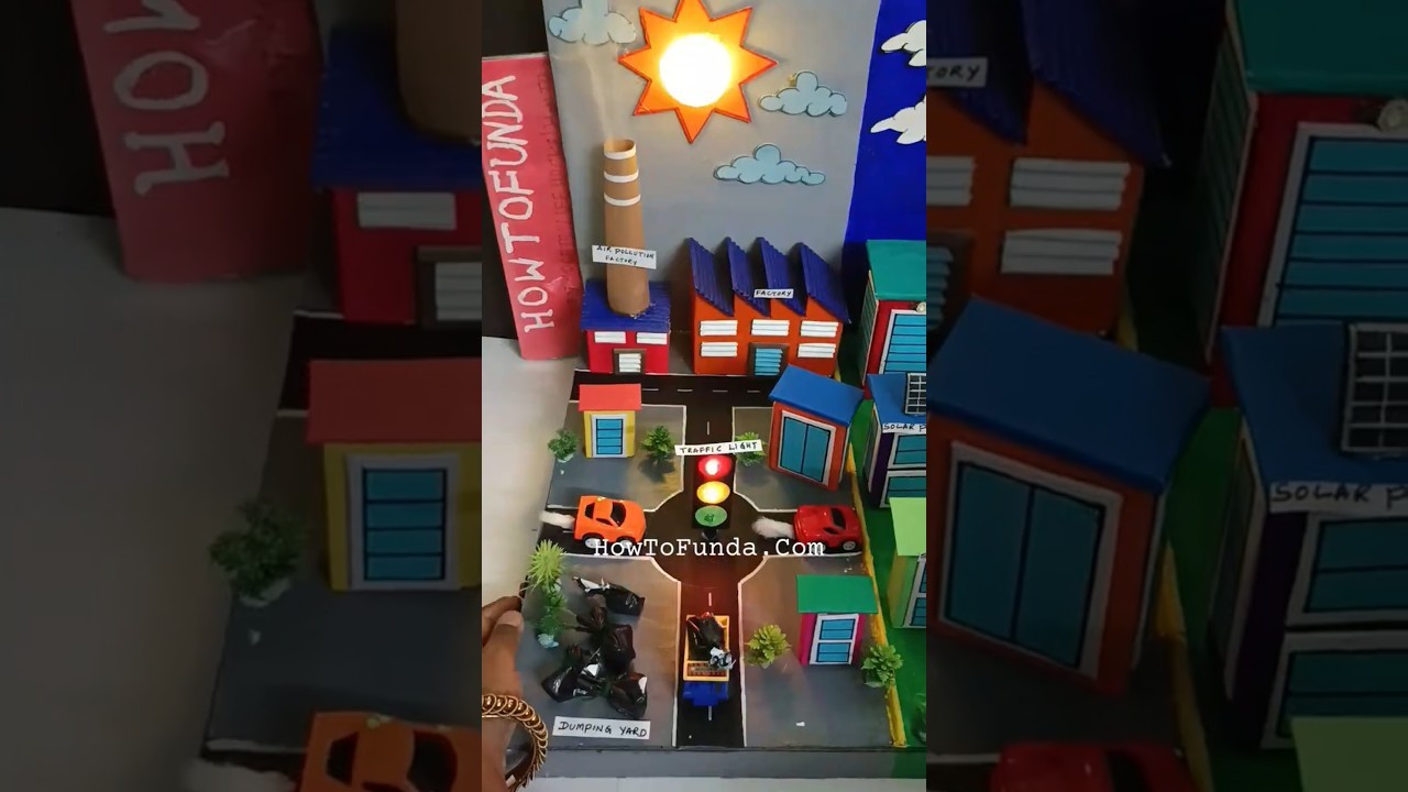 Figure 3: Working Model Setup, Scientific Diagram & Project Prototype for Green City Working Model Science Exhibition
