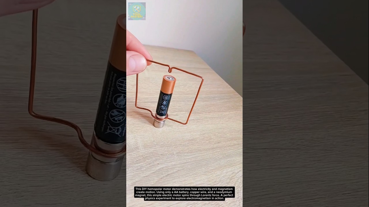 Figure 2: Working Model Setup, Scientific Diagram & Project Prototype for Homopolar Motor Copper Wire Neodymium Magnet Model