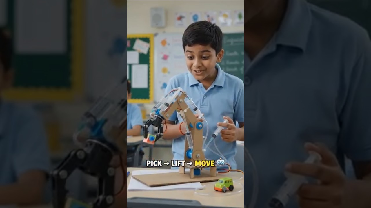 Figure 3: Working Model Setup, Scientific Diagram & Project Prototype for Hydraulic Arm With Three Axis Claw Working Model