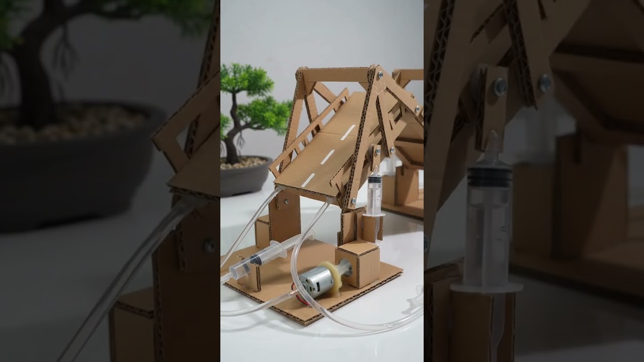 Figure 2: Working Model Setup, Scientific Diagram & Project Prototype for Hydraulic Bridge Working Model