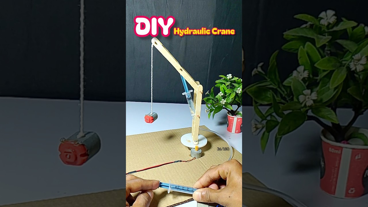 Figure 2: Working Model Setup, Scientific Diagram & Project Prototype for Hydraulic Crane Working Model Using Cardboard