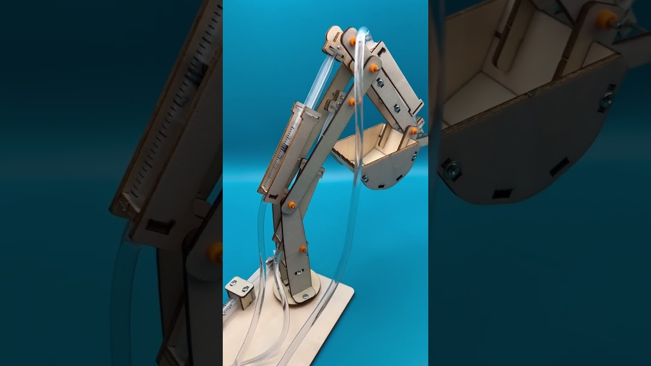 Figure 4: Working Model Setup, Scientific Diagram & Project Prototype for Hydraulic Excavator Working Model