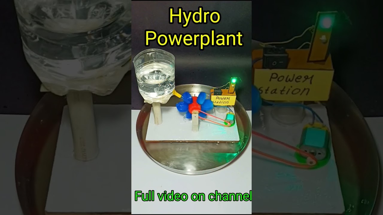 Figure 1: Working Model Setup, Scientific Diagram & Project Prototype for Hydro Electric Power Plant Working Model With Dynamo