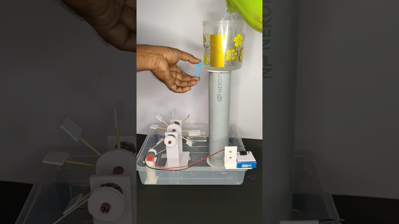 Figure 4: Working Model Setup, Scientific Diagram & Project Prototype for Hydro Electric Power Plant Working Model With Dynamo