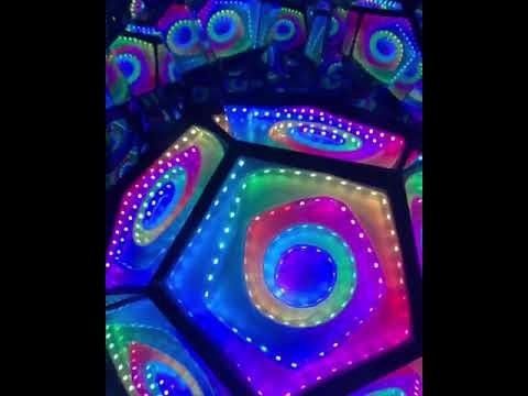 Figure 1: Working Model Setup, Scientific Diagram & Project Prototype for Infinity Dodecahedron Semi Reflective Mirror LED Art