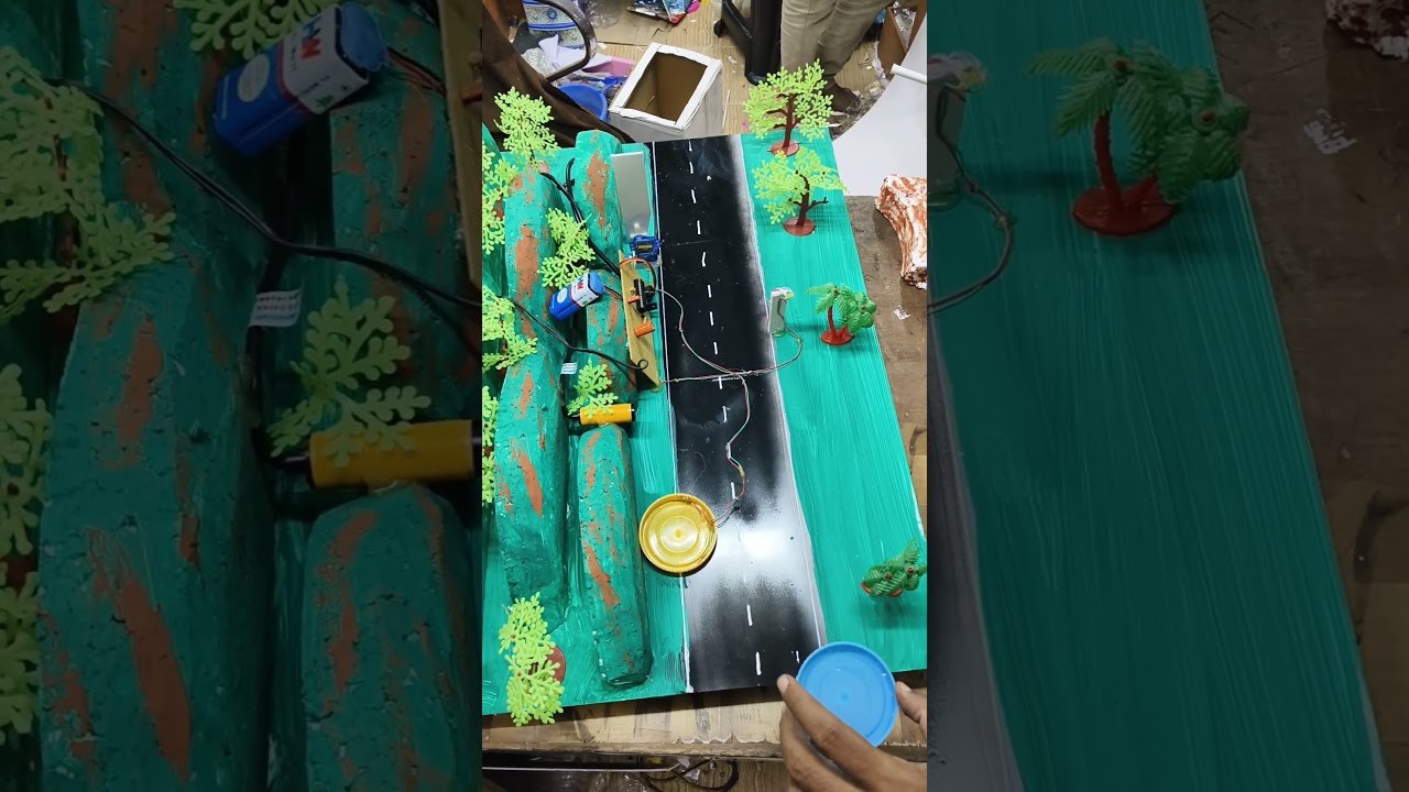 Figure 3: Working Model Setup, Scientific Diagram & Project Prototype for Landslide Detection And Warning System Working Model