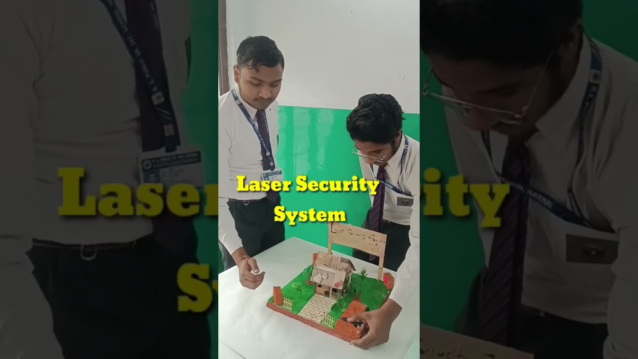 Figure 4: Working Model Setup, Scientific Diagram & Project Prototype for Laser Security Perimeter Quad Mirror Reflector Model