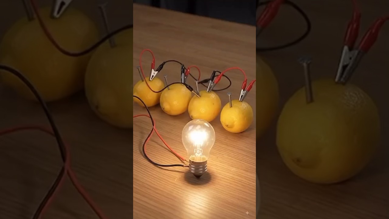 Figure 1: Working Model Setup, Scientific Diagram & Project Prototype for Lemon Battery Multi Cell Voltage Series LED Model