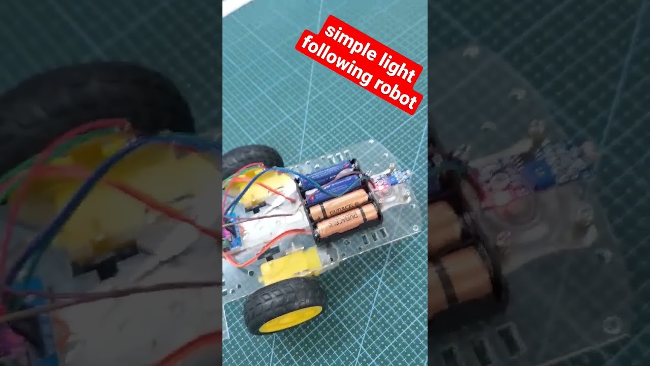 Figure 4: Working Model Setup, Scientific Diagram & Project Prototype for Light Seeking Phototropic Robot Analog Circuit Model