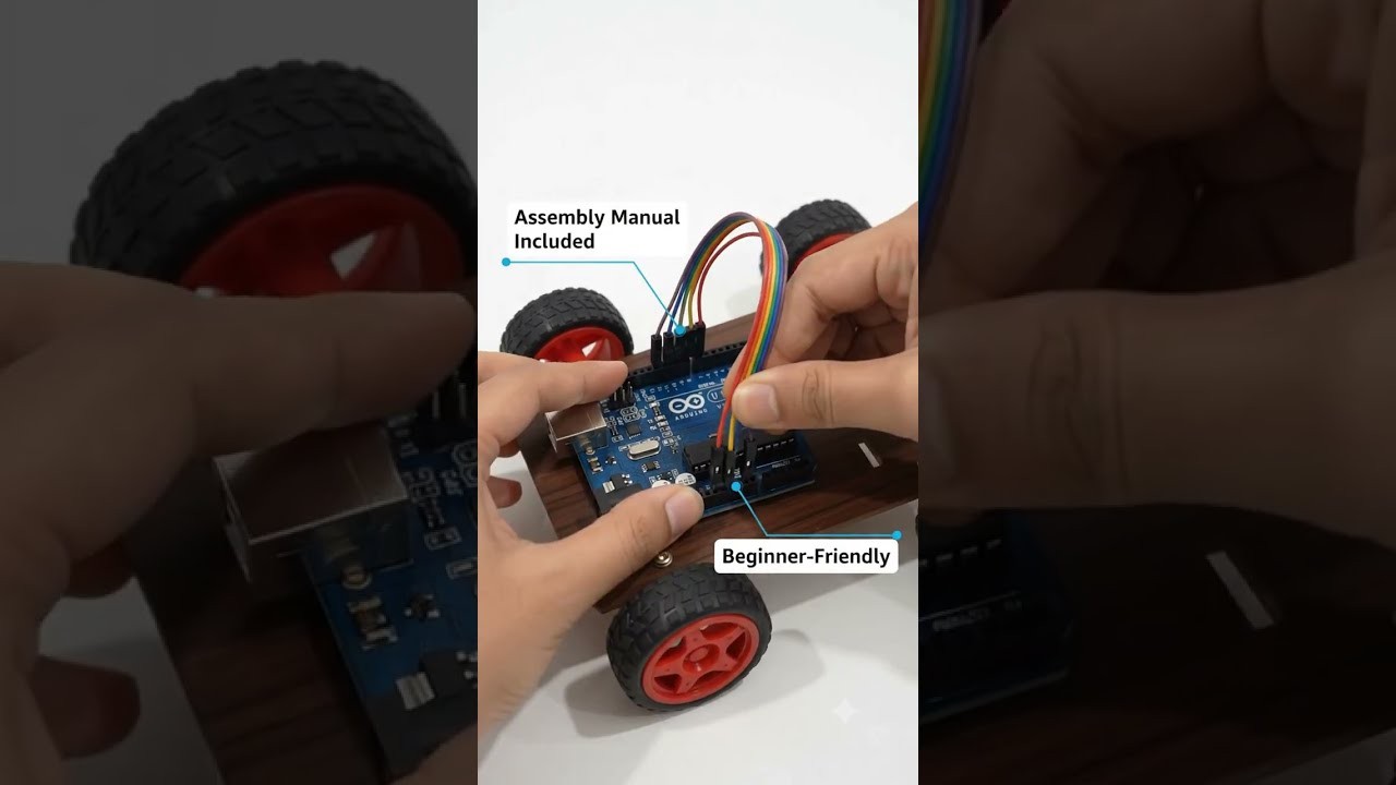 Figure 1: Working Model Setup, Scientific Diagram & Project Prototype for Line Following Autonomous Car Dual Infrared Sensor Model