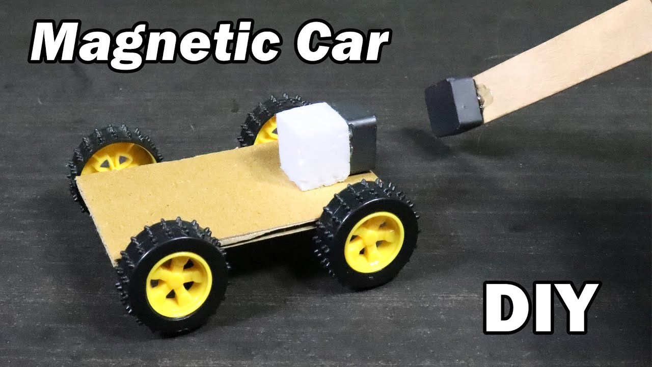 Figure 3: Working Model Setup, Scientific Diagram & Project Prototype for Magnetic Car Working Model