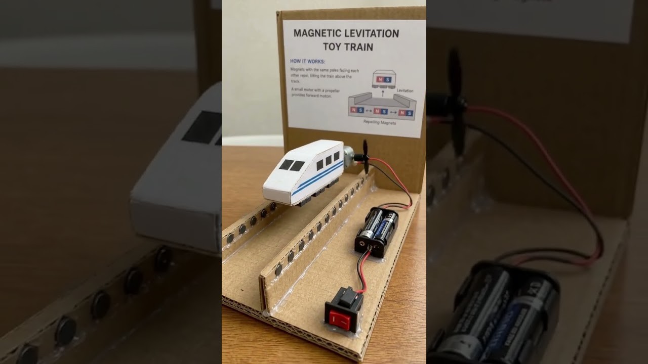Figure 1: Working Model Setup, Scientific Diagram & Project Prototype for Magnetic Levitation Working Model