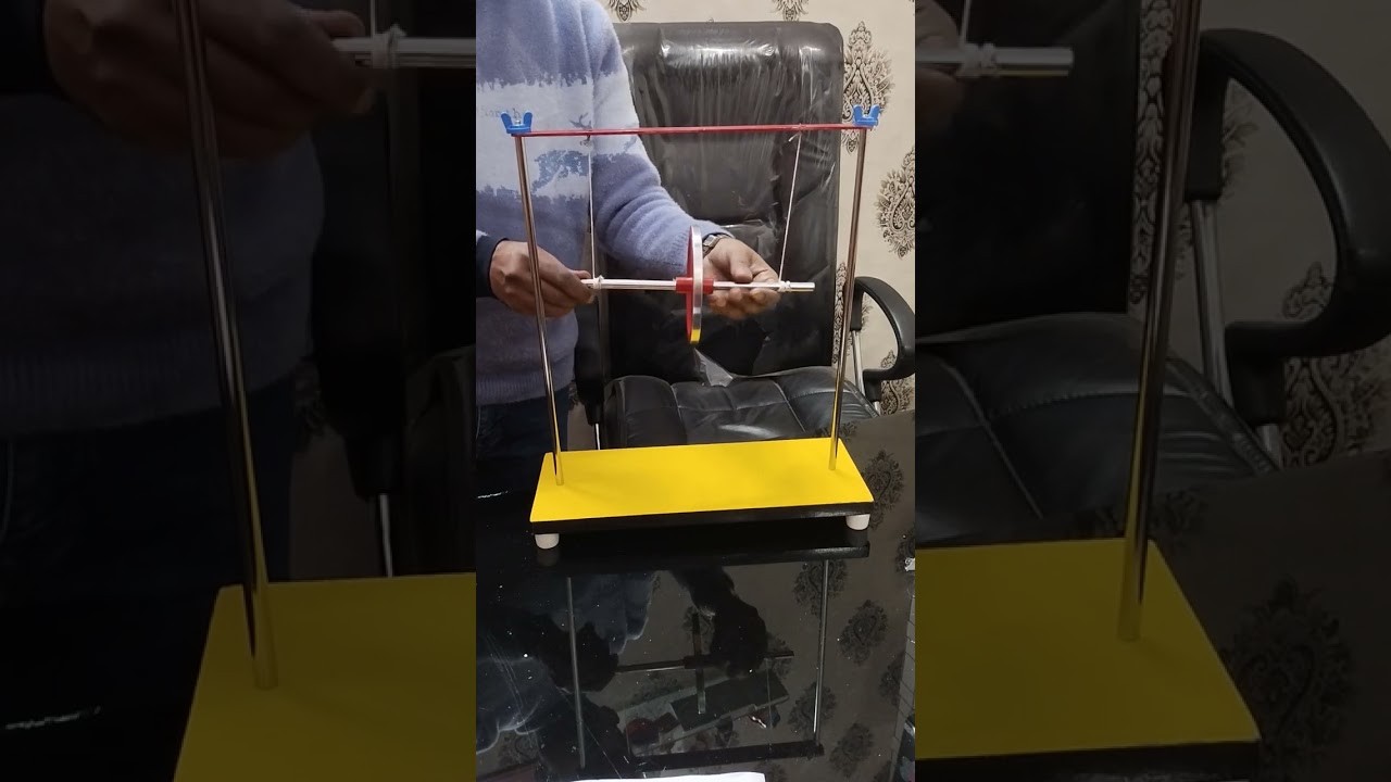Figure 1: Working Model Setup, Scientific Diagram & Project Prototype for Maxwells Wheel Gravitational Potential Rebound Model