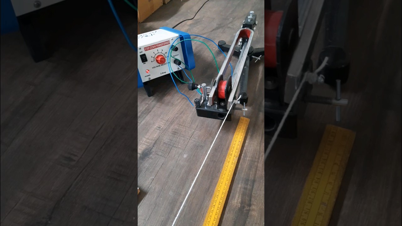 Figure 4: Working Model Setup, Scientific Diagram & Project Prototype for Meldes String Transverse Vibrations Apparatus Model