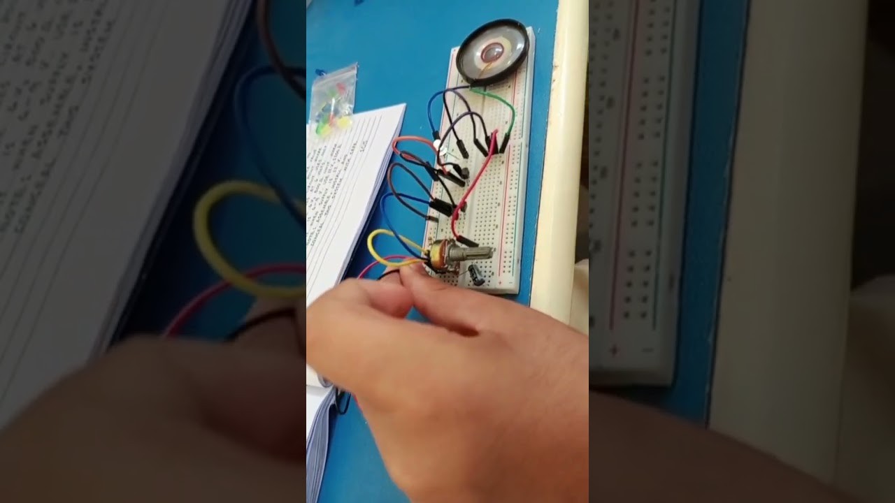 Figure 1: Working Model Setup, Scientific Diagram & Project Prototype for Metronome Circuit Variable Tempo Sound Clicker Model