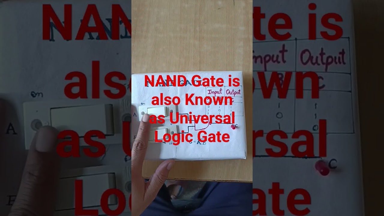 Figure 2: Working Model Setup, Scientific Diagram & Project Prototype for Nand Gate As Universal Gate Working Model
