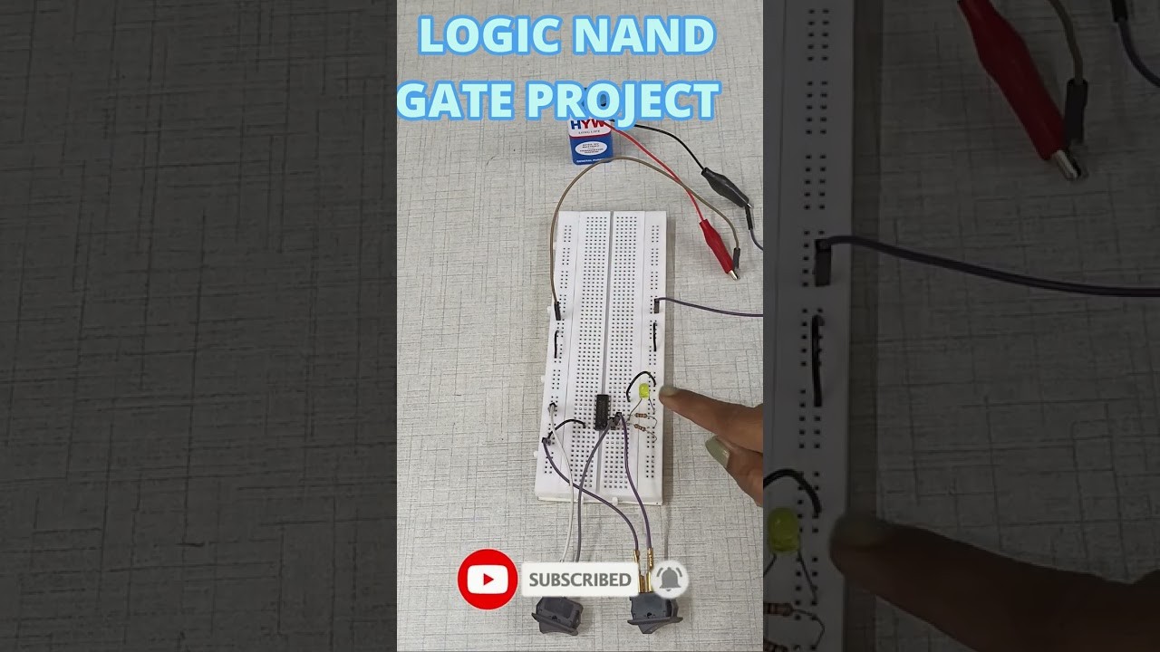 Figure 3: Working Model Setup, Scientific Diagram & Project Prototype for Nand Gate As Universal Gate Working Model