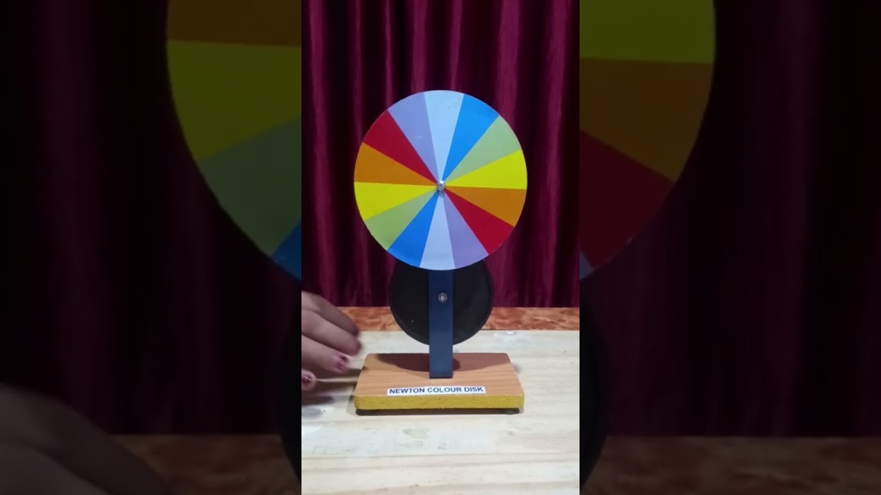 Figure 3: Working Model Setup, Scientific Diagram & Project Prototype for Newton Color Wheel Rotary Additive White Spinner