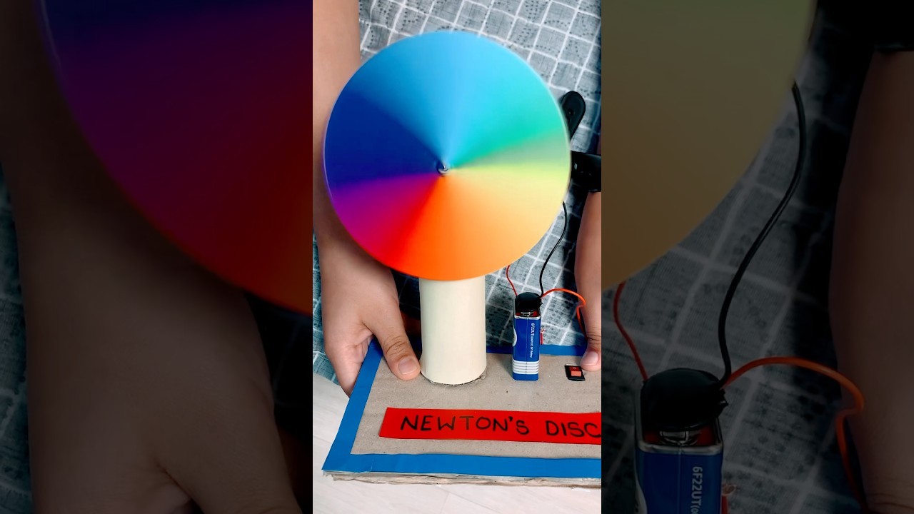 Figure 4: Working Model Setup, Scientific Diagram & Project Prototype for Newton Color Wheel Rotary Additive White Spinner