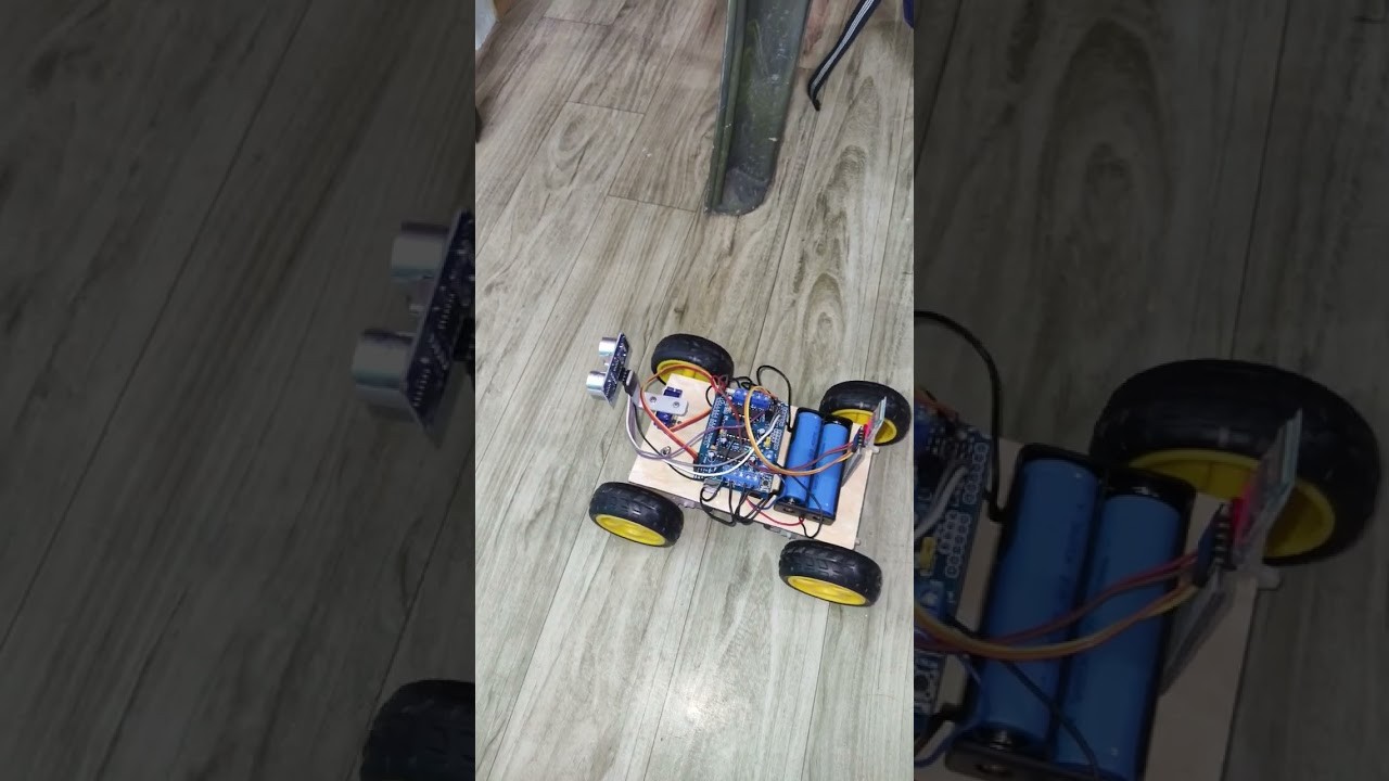 Figure 1: Working Model Setup, Scientific Diagram & Project Prototype for Obstacle Avoiding Rover Servo Mounted Sonar Scanner Model