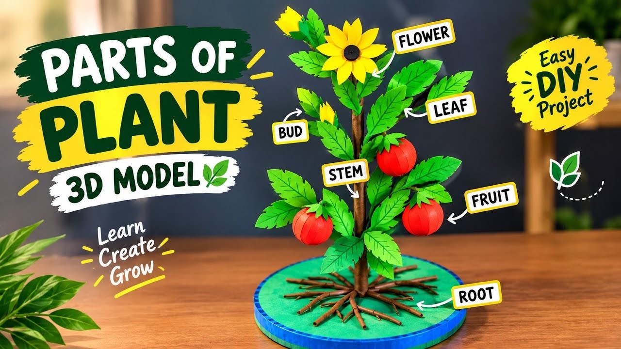 Figure 3: Working Model Setup, Scientific Diagram & Project Prototype for Parts Of Plant Working Model