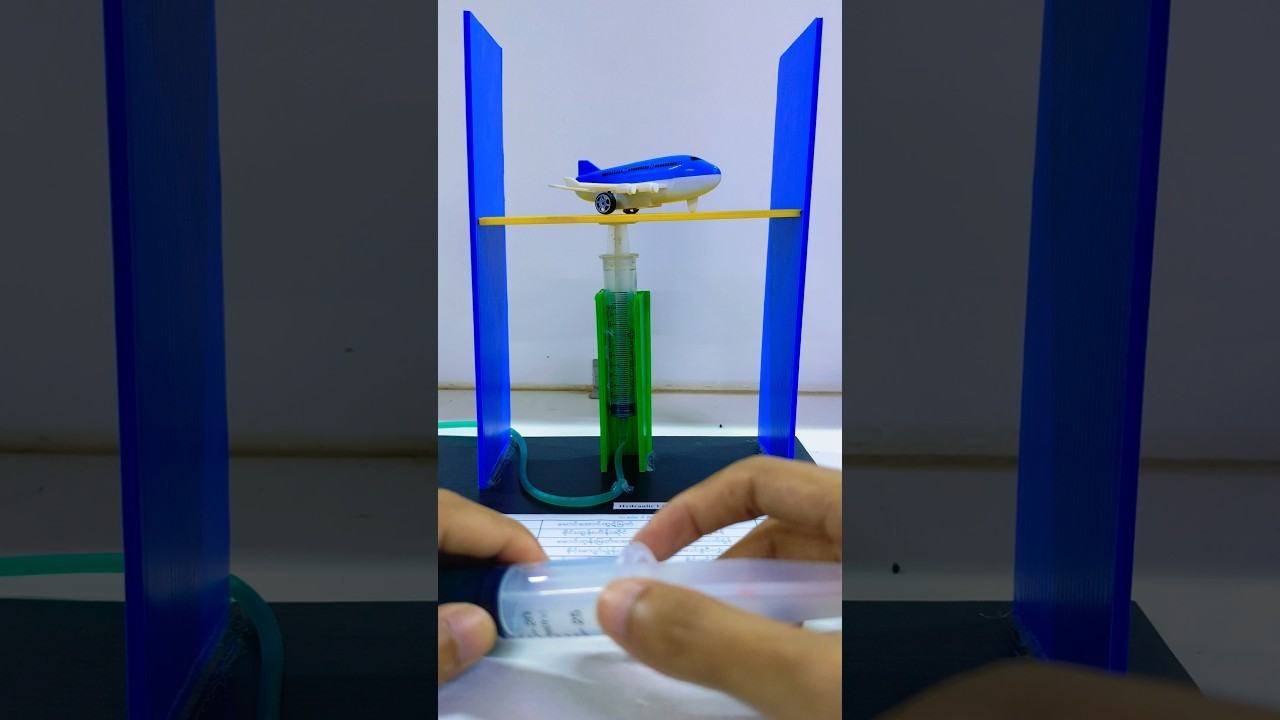 Figure 3: Working Model Setup, Scientific Diagram & Project Prototype for Pascal's Law Working Model Hydraulic System