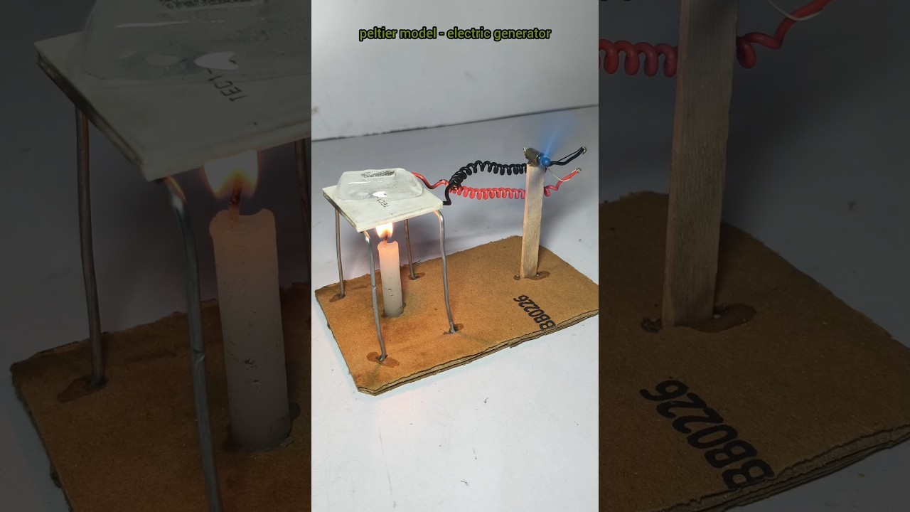 Figure 3: Working Model Setup, Scientific Diagram & Project Prototype for Peltier Module Thermoelectric Generator Working Model