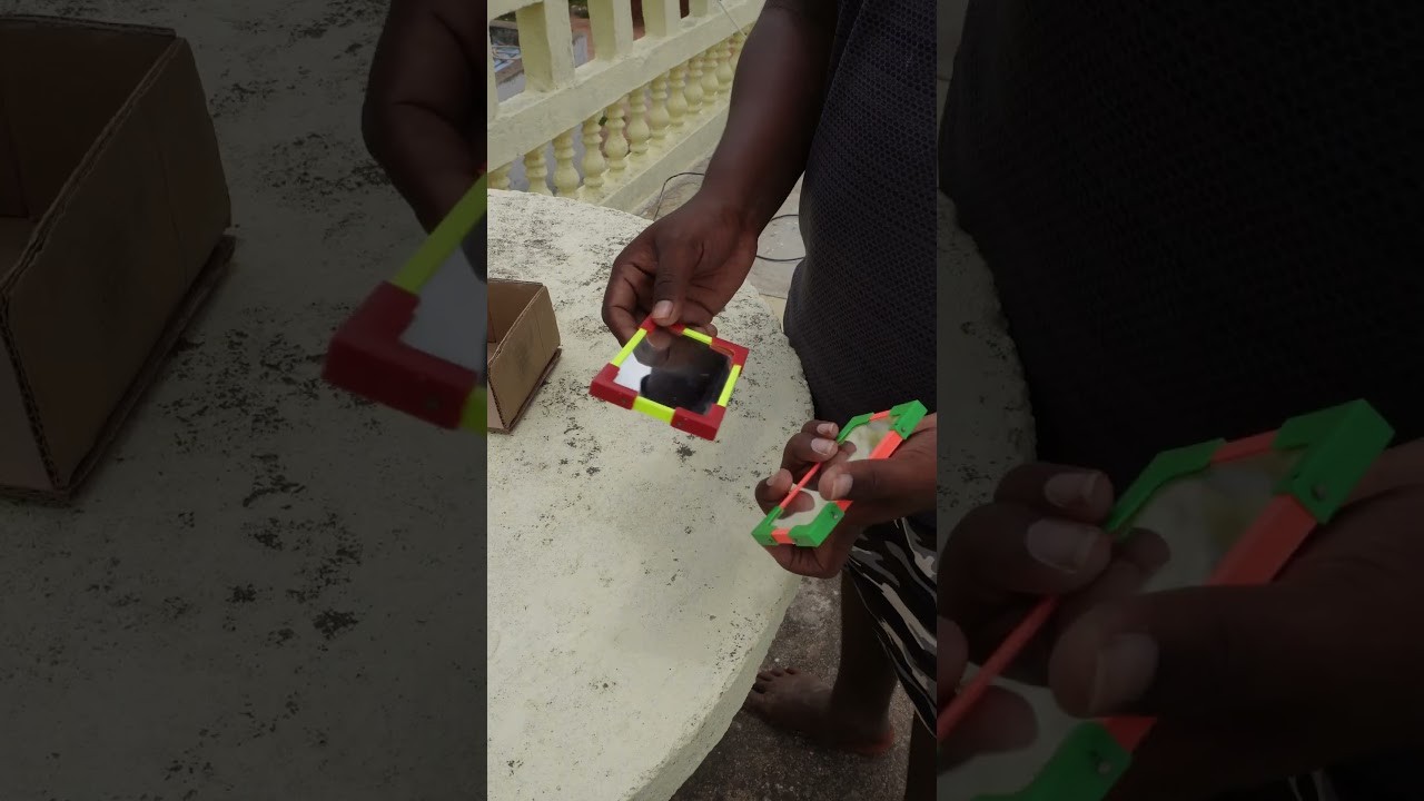 Figure 2: Working Model Setup, Scientific Diagram & Project Prototype for Periscope Working Model Using Cardboard