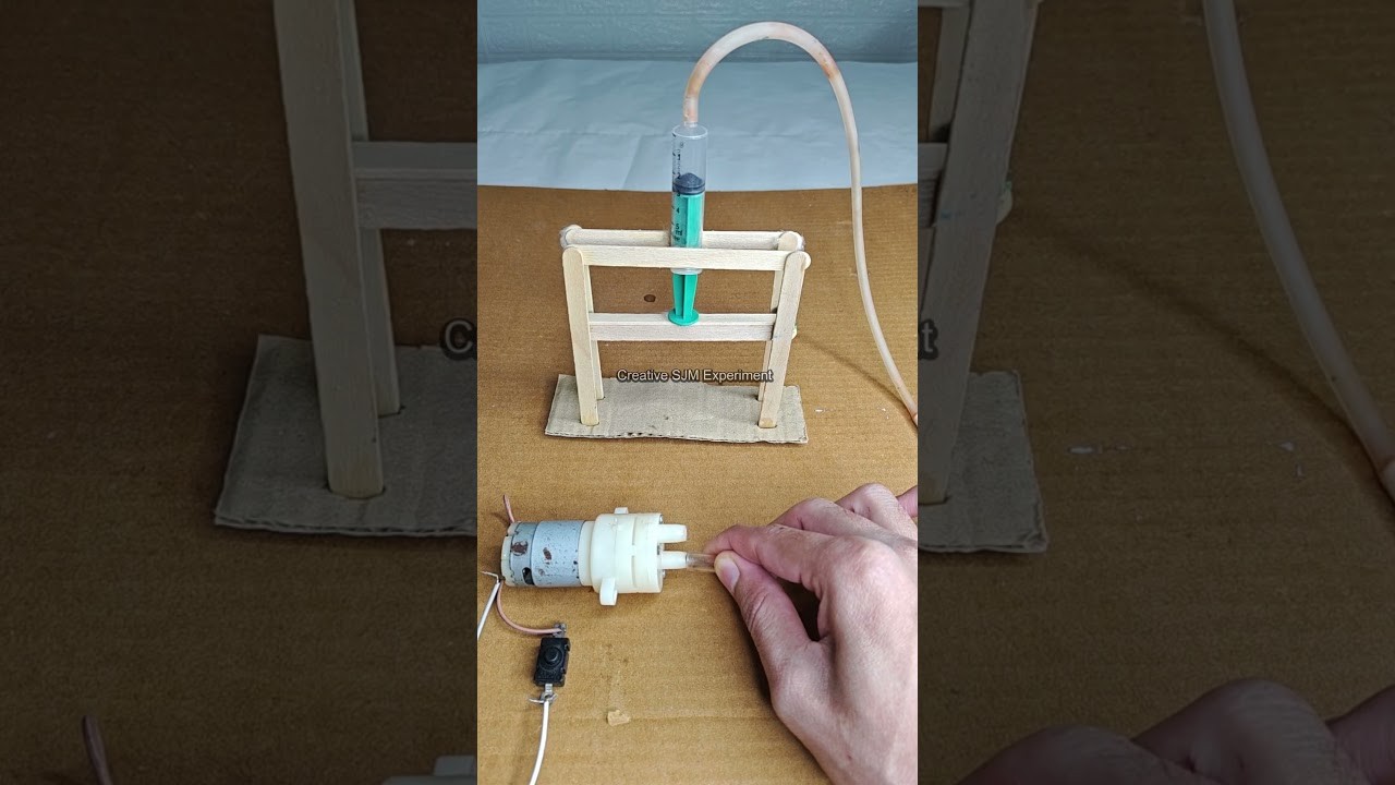Figure 1: Working Model Setup, Scientific Diagram & Project Prototype for Pneumatic Door Closer Dashpot Piston Check Valve Model