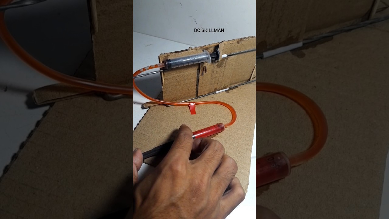 Figure 2: Working Model Setup, Scientific Diagram & Project Prototype for Pneumatic Door Closer Dashpot Piston Check Valve Model