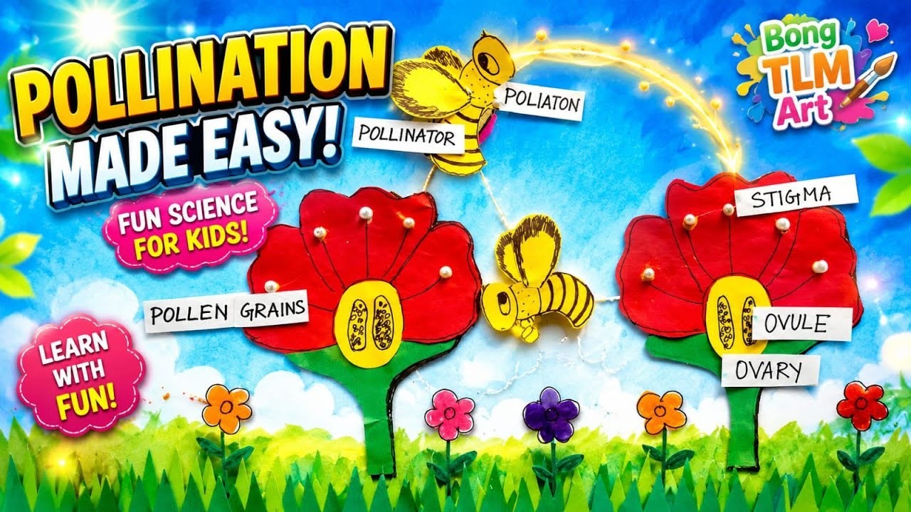 Figure 4: Working Model Setup, Scientific Diagram & Project Prototype for Pollination In Flowers Working Model