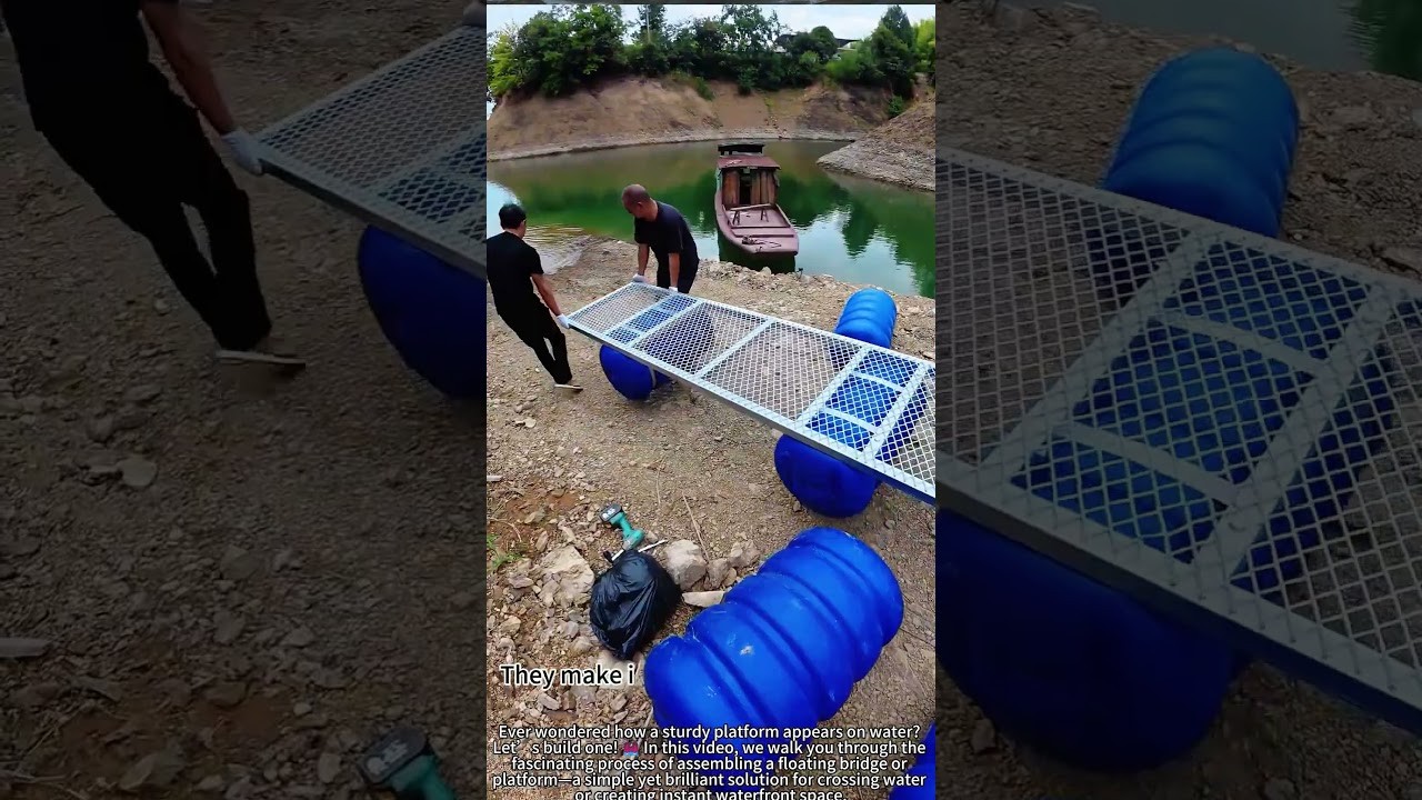 Figure 2: Working Model Setup, Scientific Diagram & Project Prototype for Pontoon Bridge Segmented Floating Barge Hinge Model
