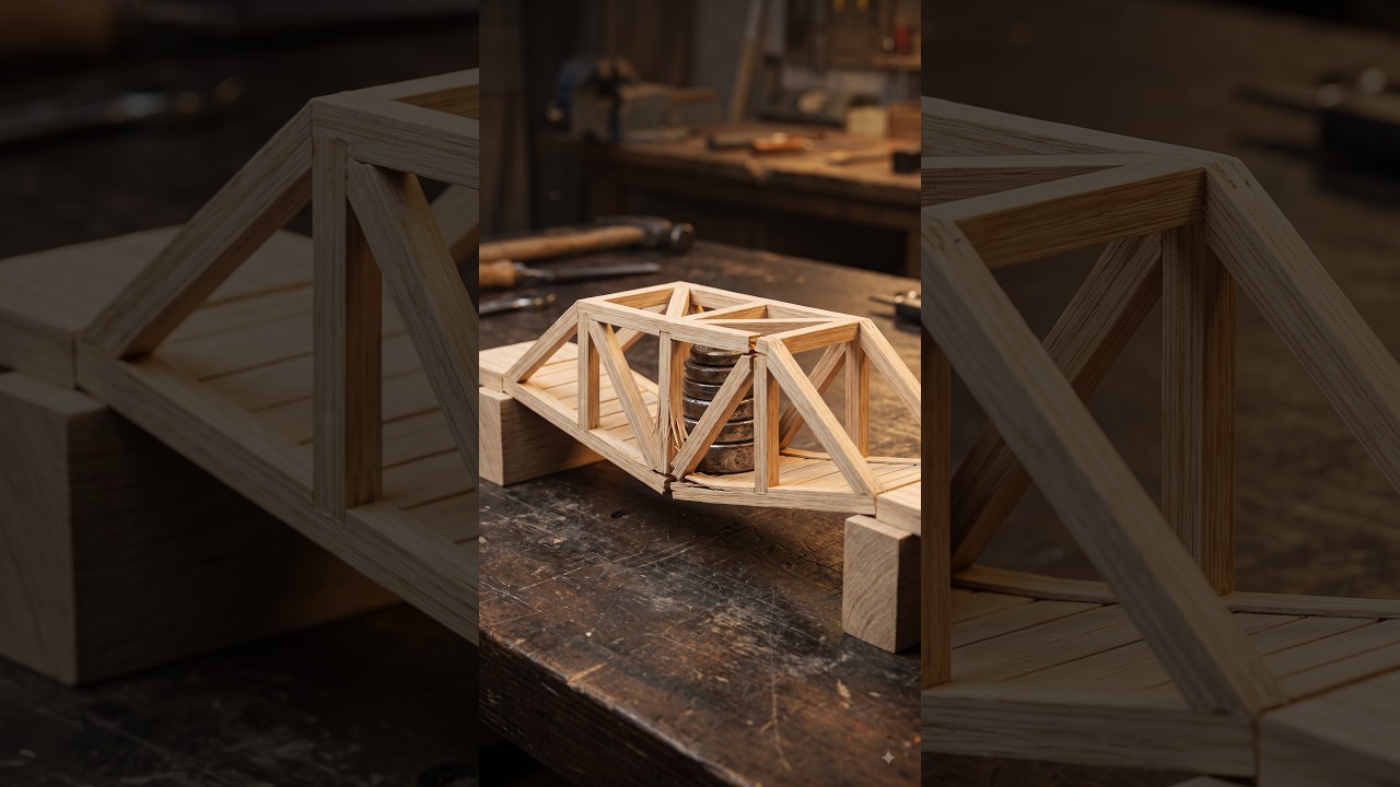 Figure 3: Working Model Setup, Scientific Diagram & Project Prototype for Pratt Truss Bridge Vertical Compression Tie Tester