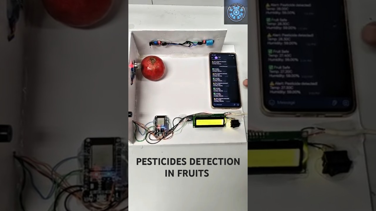 Figure 4: Working Model Setup, Scientific Diagram & Project Prototype for Presence Of Pesticides In Fruits Working Testing Model