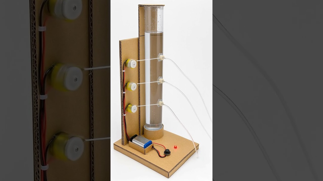 Figure 3: Working Model Setup, Scientific Diagram & Project Prototype for Pressure Depends On Area Working Model