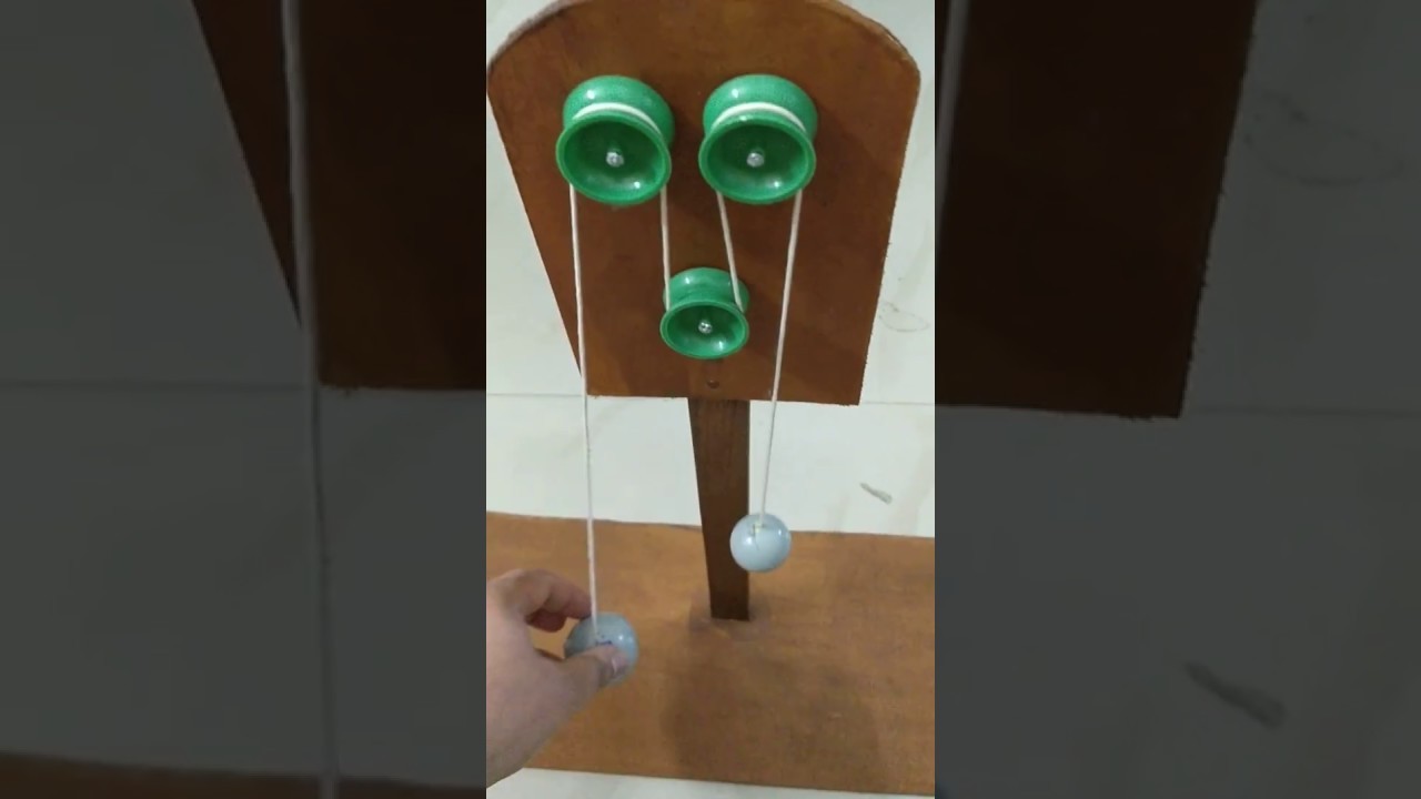 Figure 3: Working Model Setup, Scientific Diagram & Project Prototype for Pulley System Compound Mechanical Advantage Working Model