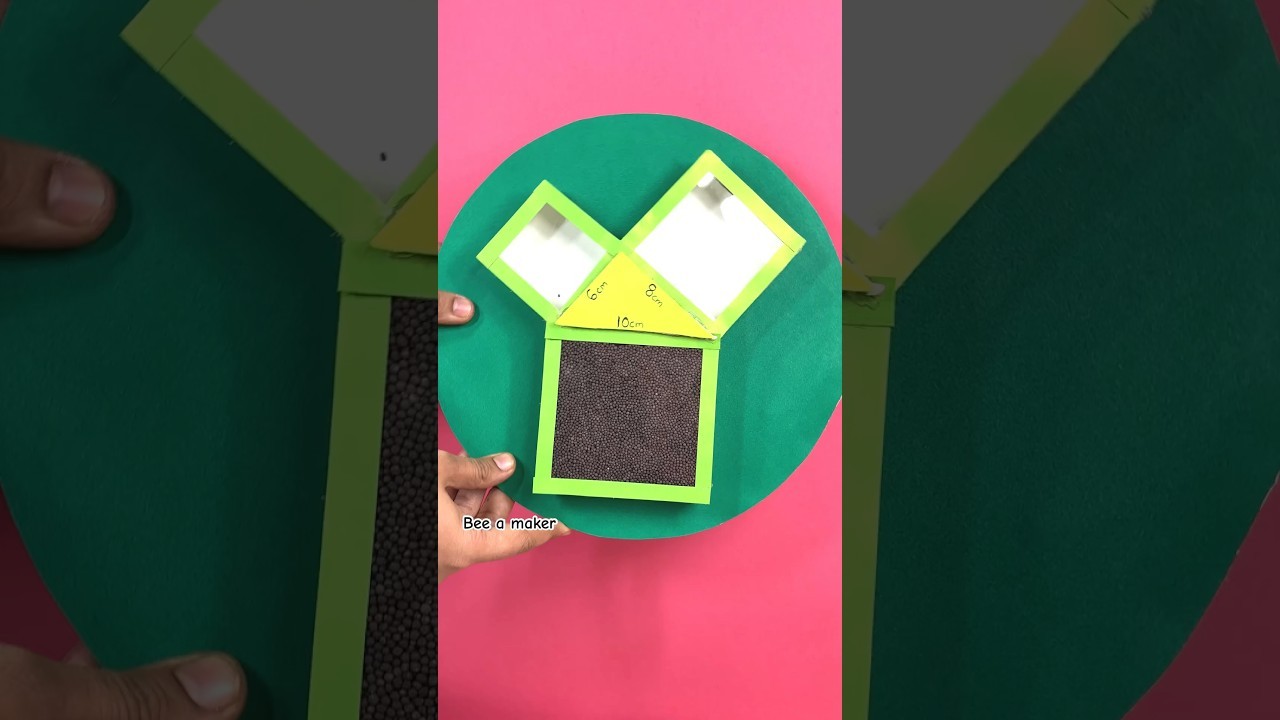 Figure 3: Working Model Setup, Scientific Diagram & Project Prototype for Pythagoras Theorem Liquid Volume Square Tanks Model