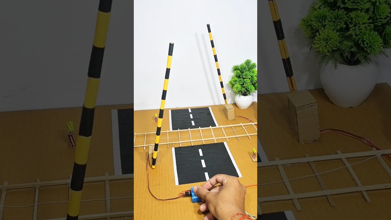 Figure 2: Working Model Setup, Scientific Diagram & Project Prototype for Railway Level Crossing Gate IR Train Detection Model
