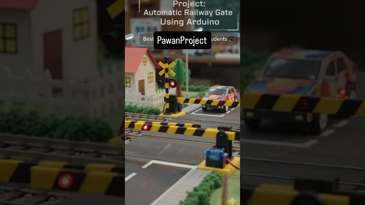 Figure 4: Working Model Setup, Scientific Diagram & Project Prototype for Railway Level Crossing Gate IR Train Detection Model