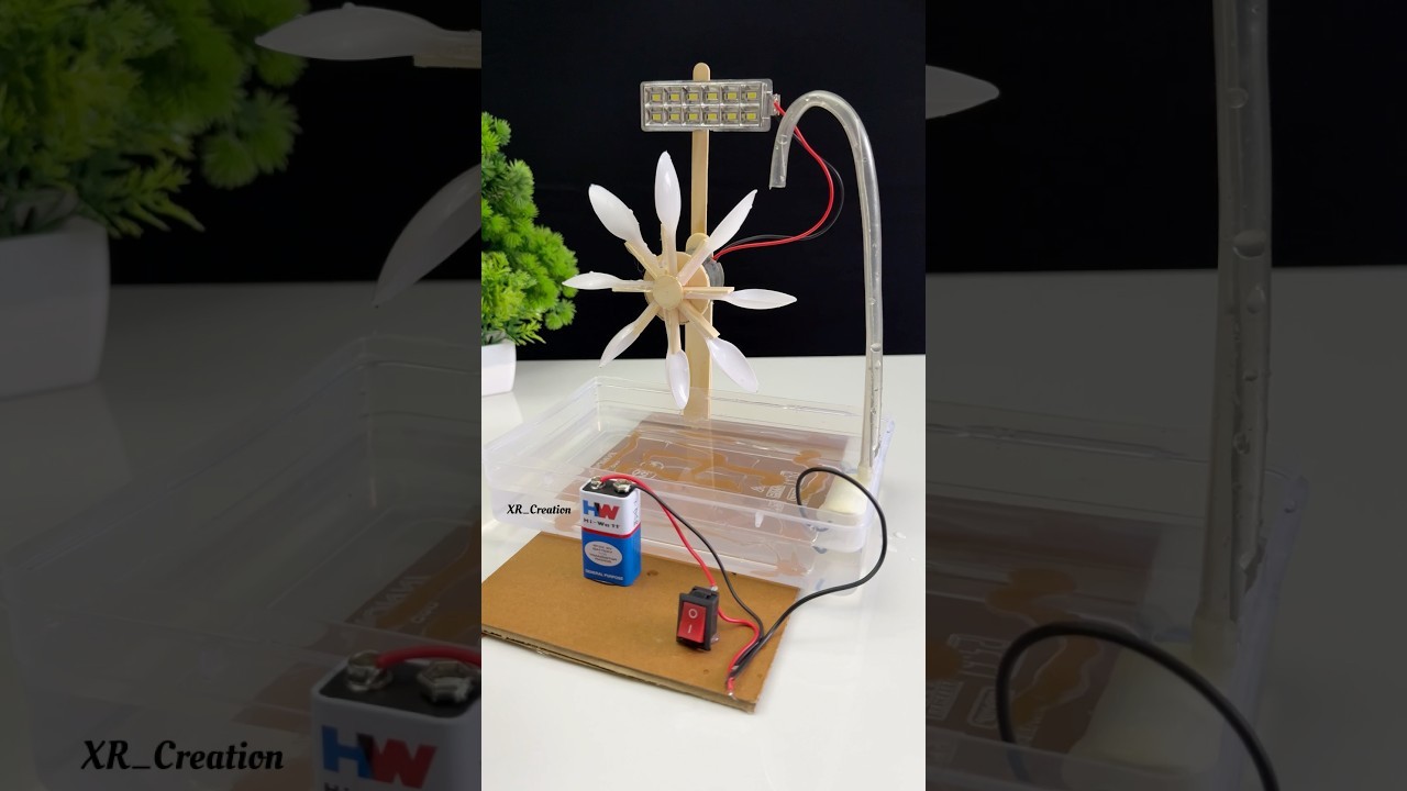 Figure 4: Working Model Setup, Scientific Diagram & Project Prototype for River Current Undershot Waterwheel Generator Model