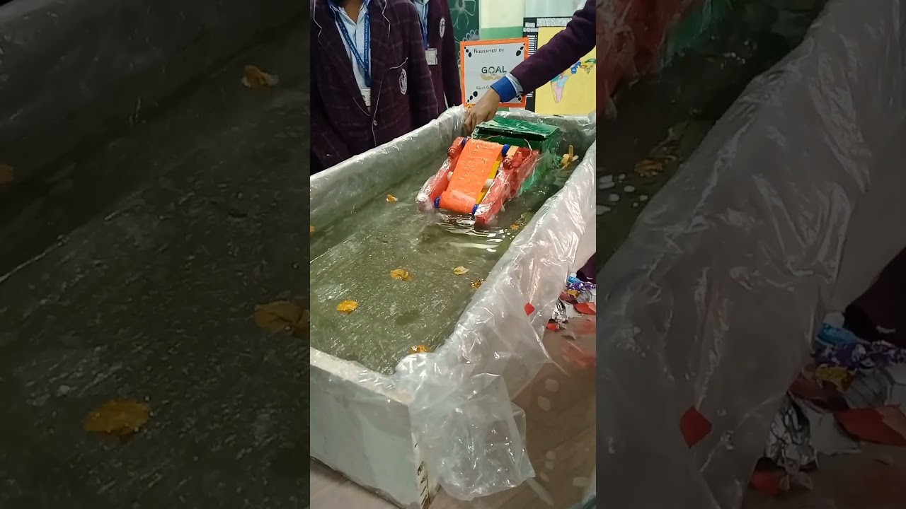 Figure 4: Working Model Setup, Scientific Diagram & Project Prototype for River Surface Floating Plastic Waste Conveyor Boat Model