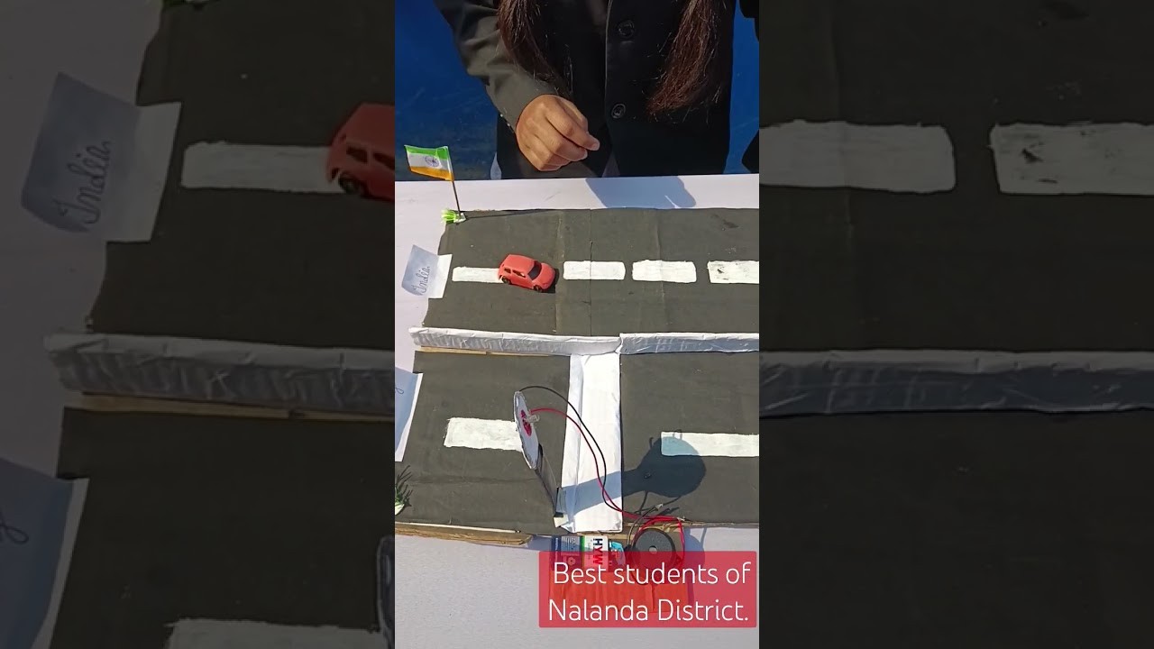 Figure 3: Working Model Setup, Scientific Diagram & Project Prototype for Road Safety Working Model For Science Exhibition
