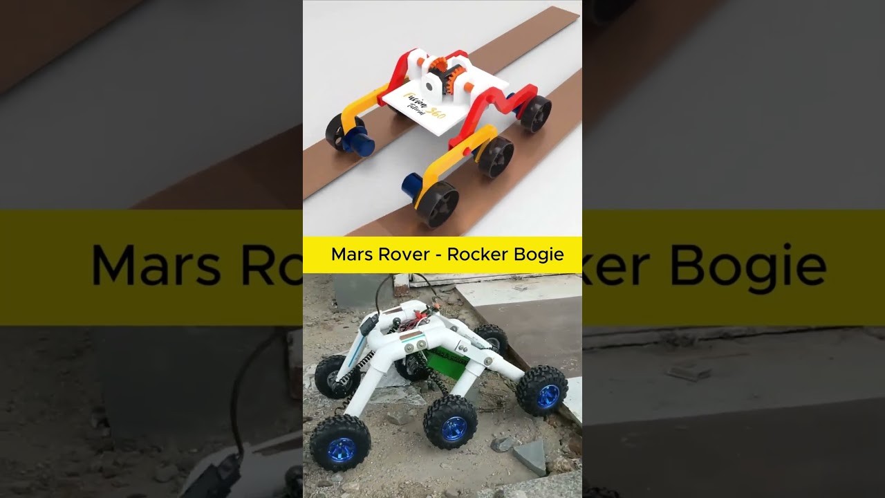 Figure 4: Working Model Setup, Scientific Diagram & Project Prototype for Rocker Bogie Suspension Six Wheel Rover Rock Climber