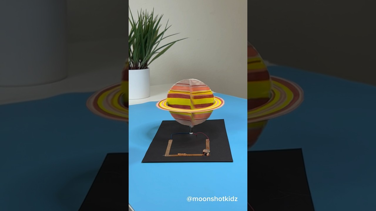 Figure 1: Working Model Setup, Scientific Diagram & Project Prototype for Saturn Ring Shepherd Moons Orbital Resonance Turntable